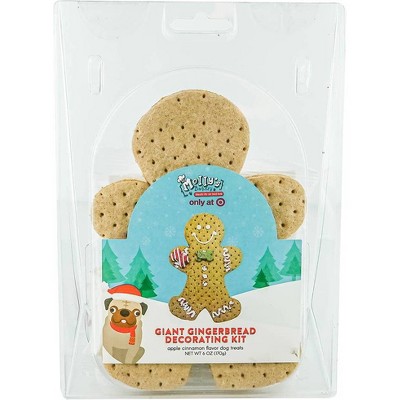 Molly's Barkery Giant Gingerbread Decorating Kit Dog Treats - 13.75oz