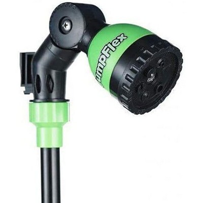 JumpFlex AquaJet Multi-Spray Sprinkler Water Hose Attachment for JumpFlex HERO Outdoor Backyard Trampolines with 6 Spray Settings, Black/Green