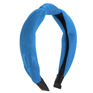 Unique Bargains Women's Velvet Knotted Headbands 1.2" Wide - 1 of 4