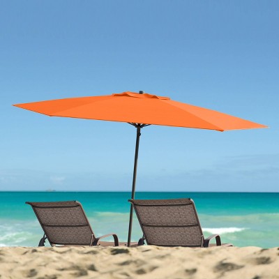 7.5ft Orange UV Resistant Beach and Patio Umbrella