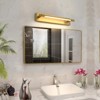 Rennnsan Velquinn 23"W Hardwired Linear Modern LED Dimmable Wall Sconce in Gold - 2 of 4