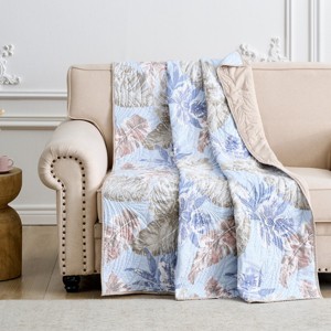 Greenland Home Fashions GL-2411ETHR Tropics Mist Throw Accessory, 50X60 Inches - 1 of 4