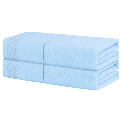 Unique Bargains Cotton Quick Lightweight Dry Large Bath Towels Large Towels 2 Packs