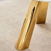 Sapphtopaz 42" Round Dining Table with Marble Top Stainless Steel Leg Kitchen Table for Dining Room, Small Spaces - 2 of 4