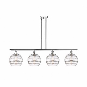 Rochester - 4 Light Stem Hung Island In Industrial Style-12.13 Inches Tall and 48.25 Inches Wide - 1 of 1