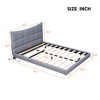 Full Size Linen Fabric Upholstered Platform Bed with LED Lights, USB Ports and Outlet 4L - ModernLuxe - 3 of 4
