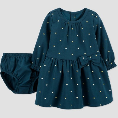 Baby Girls' Dot Dress - Just One You® made by carter's Teal Newborn
