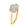 Ross-Simons 1.90 ct. t.w. CZ Toi Et Moi Ring in 14kt Yellow Gold - 3 of 4