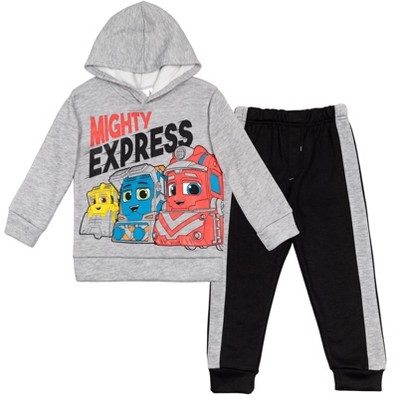Mighty Express Nate Milo Brock Toddler Boys Fleece Pullover Hoodie and Pants Outfit Set Gray/Black 2T