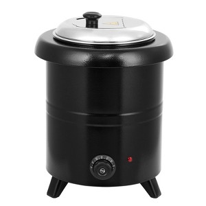 Commercial Soup Kettle, Automatic Soup Warmer with Anti-Scald Handle, Hinged Lid and Stainless Steel Removable Insert Pot for Banquet Buffet - 1 of 4