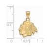 Black Bow Jewelry 10k Yellow Gold Chicago Blackhawks NHL Small Pendant - 2 of 3