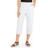 Collections Etc Versatile Women's Pull-On Elasticized Waist Twill Capris - 3 of 4