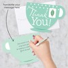 Big Dot of Happiness Floral Let's Par-Tea - Shaped Thank You Cards - Garden Tea Party Thank You Note Cards with Envelopes - Set of 12 - 2 of 4