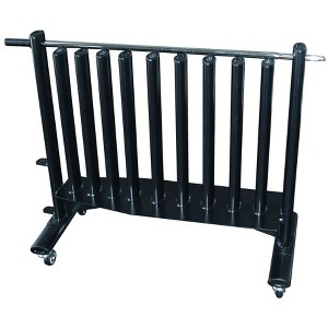 York Barbell Neo Hex Fitbell Rack with Security Bar for Vinyl and Neoprene Fitbells 10 Slot Storage with Wheels - 1 of 1