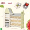 Kids Bookshelf Toy Storage Organizer 14-Cubie Multifunctional Cabinet w/20LB Capacity Nursery Organizer - 2 of 4