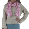 CTM Women's Breast Cancer Ribbon Print Lightweight Scarf - 3 of 3