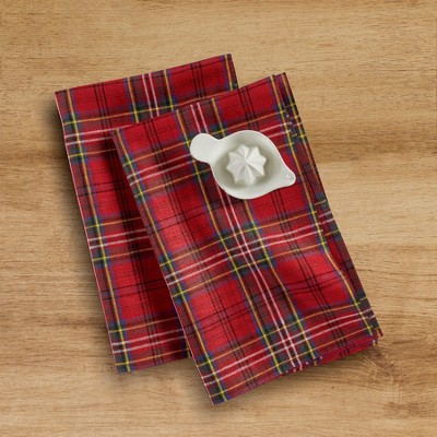 Solino Home Linen Plaid Kitchen Towels | Classic Tartan