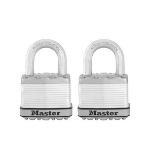 Master Lock - Ball Bearing Locking Padlock Keyed Alike - Steel - 3-3/32 in. (2 Pack) - 1 of 1
