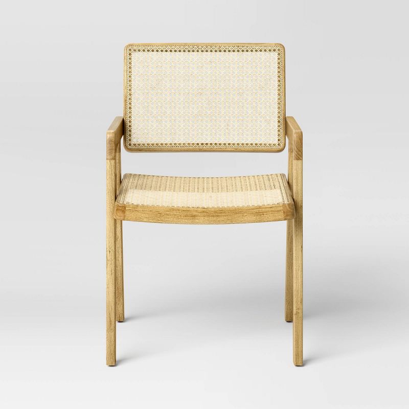 Wood Framed Woven Panel Dining Chair - Threshold™, 4 of 7