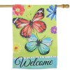 Northlight Welcome Butterflies Outdoor House Flag 28" x 40" - 2 of 4