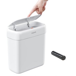 funest Bathroom Trash Cans, Garbage Can with Press Type Lid,3 Gallon Garbage Bin for Home,Office and Narrow Place - 1 of 4