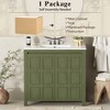 APRILSOUL 36 " Bathroom Vanity Organizer with Ceramic Sink, Set Bathroom Storage Cabinet - 3 of 4