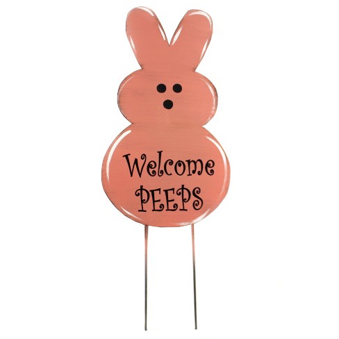 Easter 22 0 Peep Stake Bunny Rabbit Decorative Garden Stakes Target