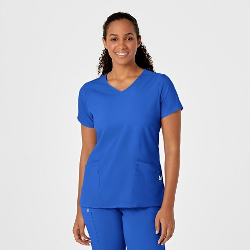 Just Love Women's Scrub Sets Medical Scrubs (Mock Wrap) - Comfortable and  Professional Uniform in (Purple with Purple Trim, 1X) 