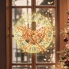 LuxenHome 1.6Ft Round Light Wreath and Red Light Bow Holiday Decoration with Timer Clear - image 4 of 4