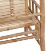 vidaXL Garden Bench Natural Bamboo Bamboo, 100% Polyester Medium - 4 of 4