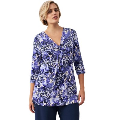 ellos Plus Size Twisted Knot-Front Tunic