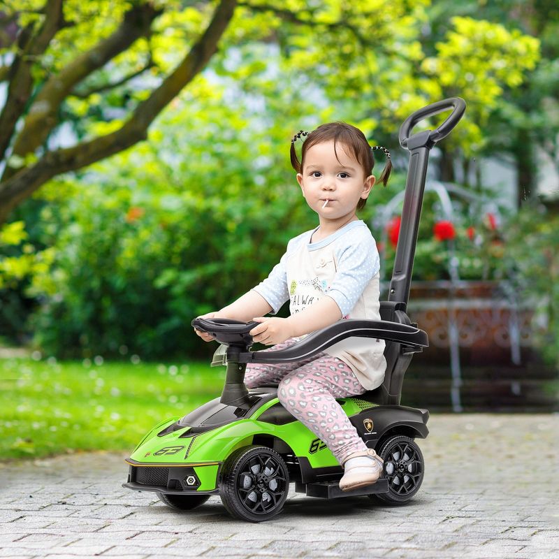 Aosom 2-IN-1 Ride On Push Car, Essenza SCV12 Licensed Toddler Sliding Car, Walker Push-Along with Horn Engine Sound and Steering Wheel, Manual, 2 of 7