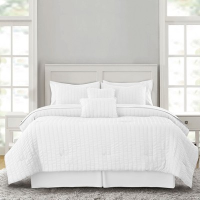 10Pc Comforter Set Reversible Down Alternative Bed In A Bag Microfiber Bedding Set - Lux Decor Collection