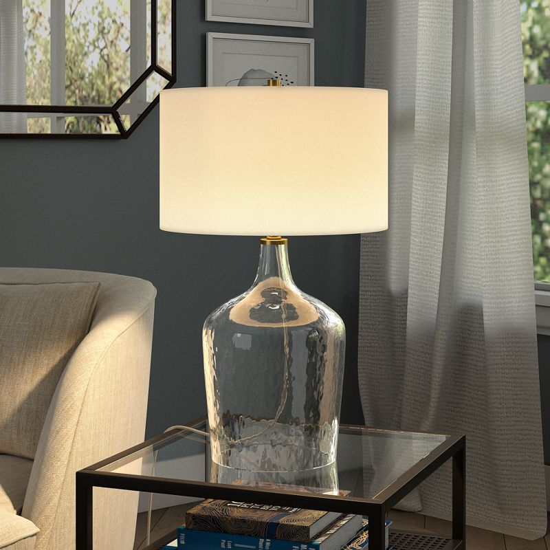 Hampton & Thyme 24" Tall Table Lamp with Drum Fabric Shade, 4 of 8