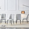 QingMoon Modern Dining Chairs Set of 2, Equipped with PU Leather Backrest Cushions and Metal Legs, for Restaurants, Kitchens, and Bedrooms - 2 of 4