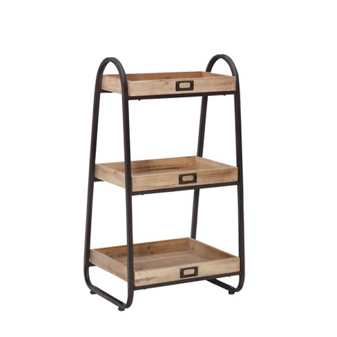 StoreSmith 3-Tier Wood/Metal Rack