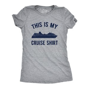 Womens This Is My Cruise Shirt Tee Funny Vacation Travel Boat T Shirt For Ladies - Crazy Dog Women's T Shirt - 1 of 4