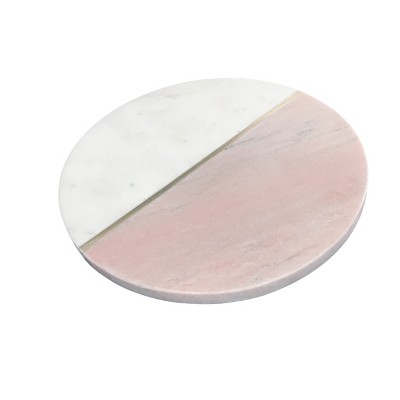 VIP Marble 10 in. Pink Round Cutting Board