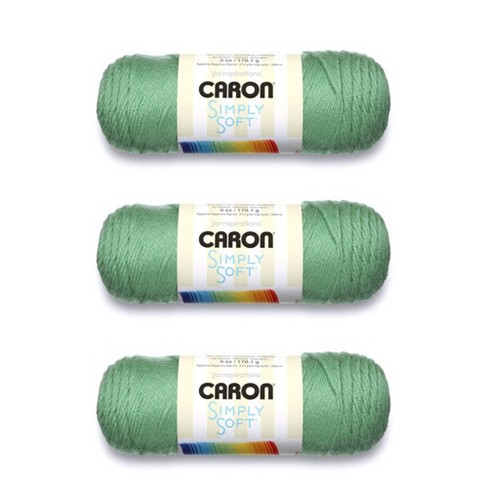 Caron Simply Soft Sage Yarn - 3 Pack Of 170g/6oz - Acrylic - 4 Medium  (worsted) - 315 Yards - Knitting/crochet : Target
