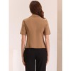 Allegra K Women's Regular Fit Shawl Collar Open Front Short Sleeve Work Office Suit Blazer - 4 of 4