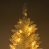6.5ft Flocking Tied Light Christmas Tree - 4 of 4