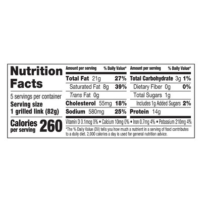 Johnsonville Mild Italian Sausage Links - 19oz/5ct