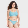 Women's Plush Ribbed Bra And Underwear Set - Colsie™ Blue Xxl : Target