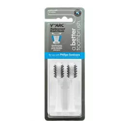 2 Pack V++MAX Replaceable bristle heads fits most Philips Sonicare Clip On Style Toothbrush