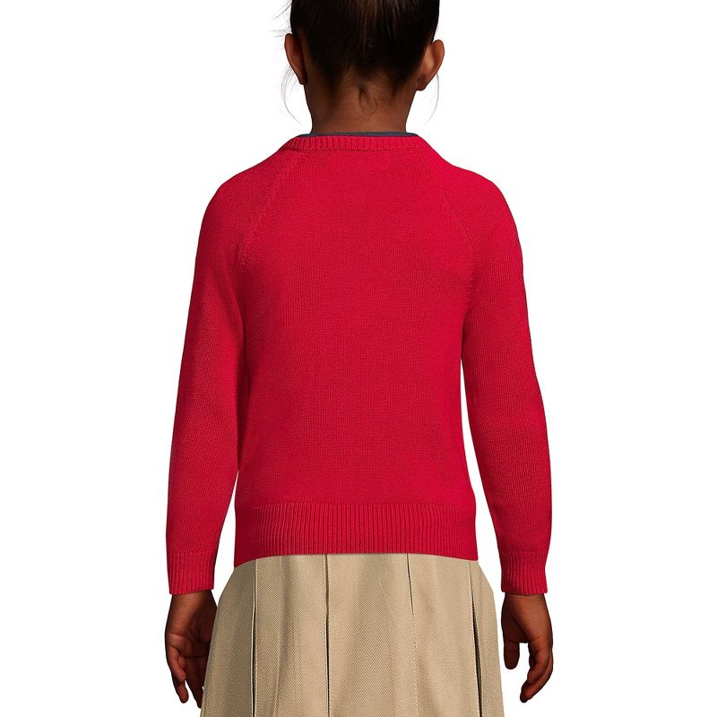 Lands' End School Uniform Kids Cotton Modal Cardigan Sweater, 4 of 6