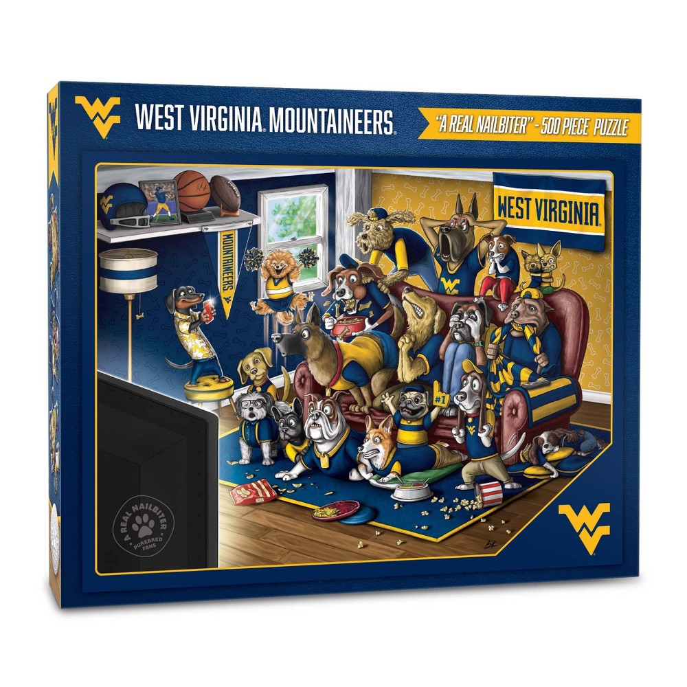 Photos - Jigsaw Puzzle / Mosaic NCAA West Virginia Mountaineers Purebred Fans 'A Real Nailbiter' Puzzle 