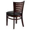 Emma and Oliver 2 Pack Slat Back Wooden Restaurant Chair - 3 of 4
