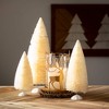 9.5"H, 12"H and 16.25"H Sullivans Cream Bottle Brush Tree - Set of 3, Christmas Decor - 3 of 4