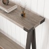 Farmhouse Console Table with Storage, 43.3 Inch 2-Tier Entryway Table with Metal Frame, Sofa Table for Living Room - 4 of 4