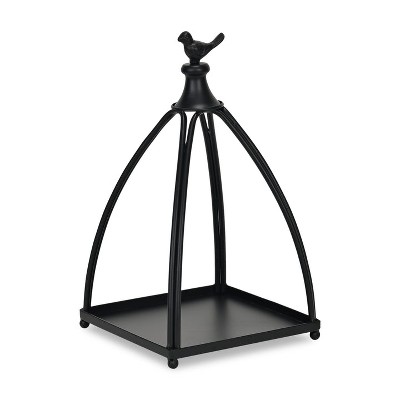 Cheung's Veldra Curved Mini Table Lantern & Bird Accent - Black
